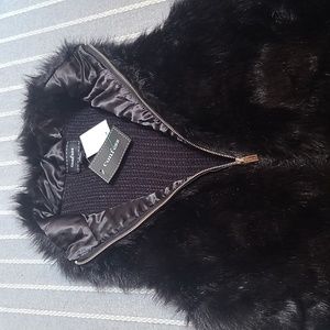 Womens faux  fur sweater vest size medium